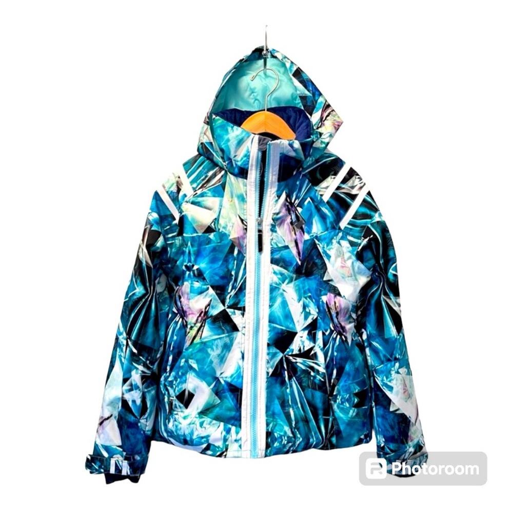 OBERMEYER Coat‎ Teen Large 14-16 Ski Snowboard Full Zip Fleece Lined Hood